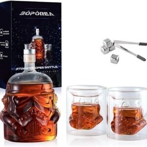 Transparent Whiskey Decanter Set with Glasses