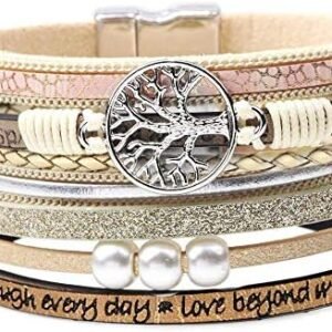 Tree of Life Leather Bracelets – Inspirational Gifts