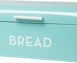 Turquoise Metal Bread Storage Bin