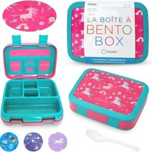 Unicorn Bento Lunch Box with Portion Control