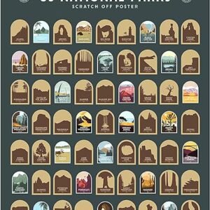 US National Parks Scratch Off Poster