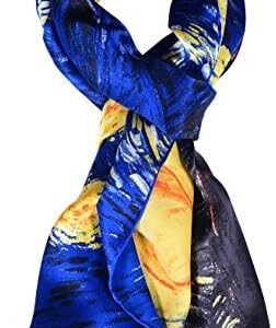 Van Gogh Painted Silk Scarf