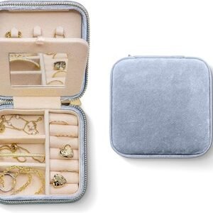 Velvet Travel Jewelry Organizer Box