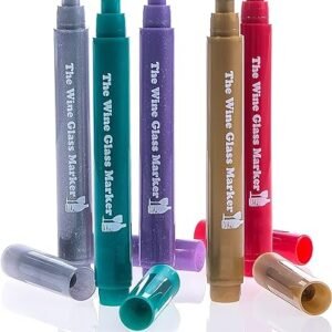 Vibrant Wine Glass Markers – Set of 5