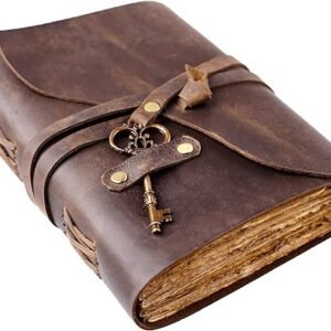 Vintage Leather Journal – Handmade Antique Deckle Edge Paper