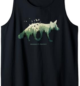 Vintage National Park Fox Tank Top