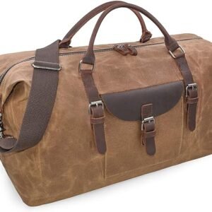 Waterproof Canvas Leather Travel Duffel