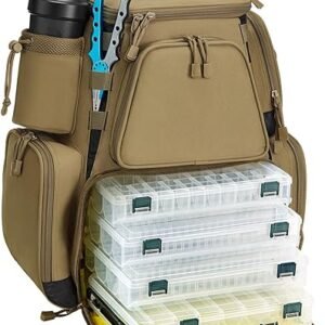 Waterproof fishing tackle backpack with trays