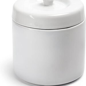 White Stoneware Grease Container