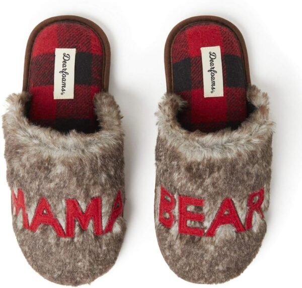 Women's Mama Bear Christmas Slipper Gift