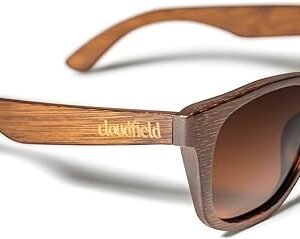 Wood Frame Polarized Sunglasses with UV Blocking