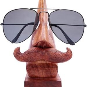 Wooden Nose Spectacle Holder with Mustache Gift