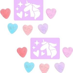 Yoobi Sidewalk Chalk & Unicorn Stencils for Kids