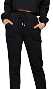ZESICA Long Sleeve Crop Top Pajama Sets