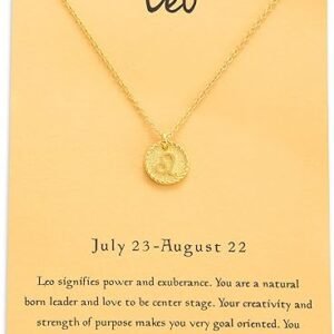 Zodiac Coin Necklace: Women’s Birthday Gift